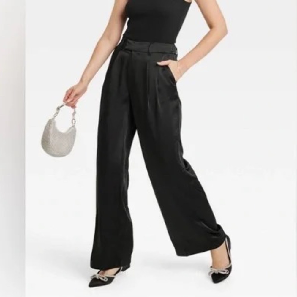 A New Day Satin Wide Leg Pants